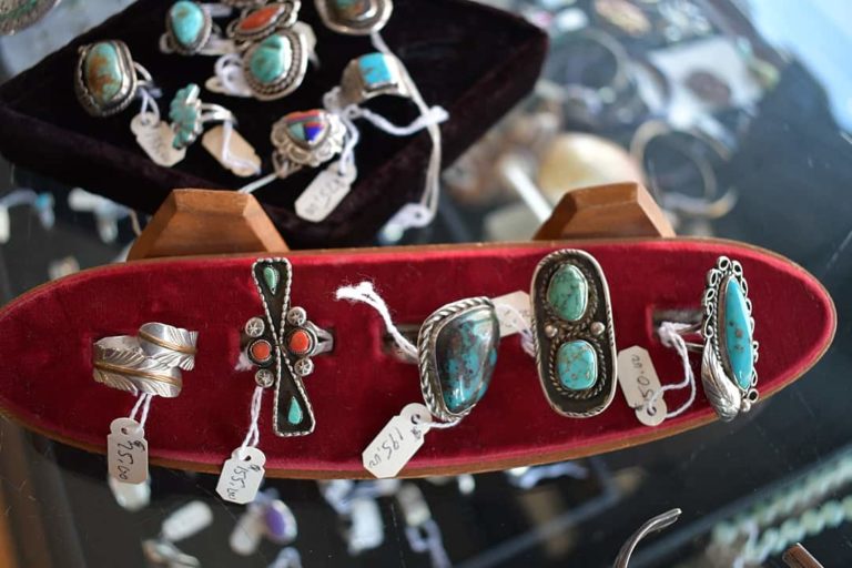 Native American rings and jewelry at Pismo Beach Coins Etc Gallery