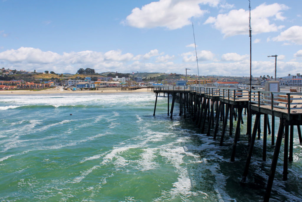 Pismo Beach pier and view toward downtown. Photo Credit - Pismo Beach CVB